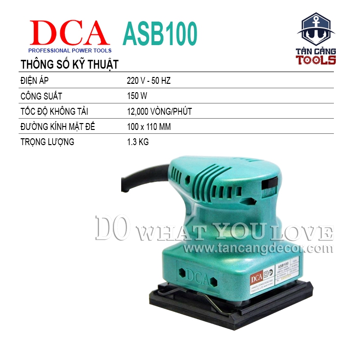 Máy Chà Nhám Vuông DCA ASB100 150W - Ảnh 2
