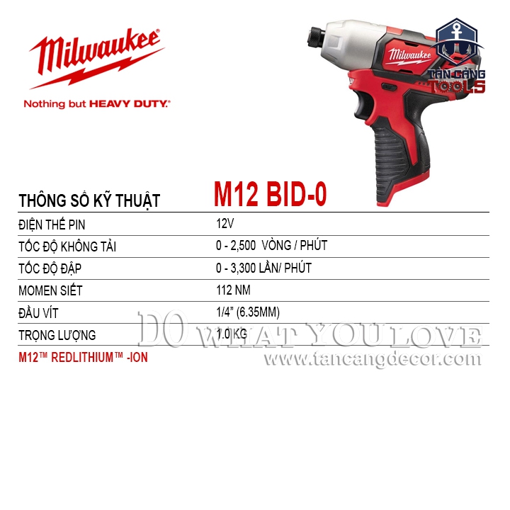 Combo Milwaukee BPD + FID2 BID M12 New Entry 1 ( 2 Pin, 1 Sạc, Găng Tay, Thước Móc Khóa 2 Mét ) - Ảnh 3