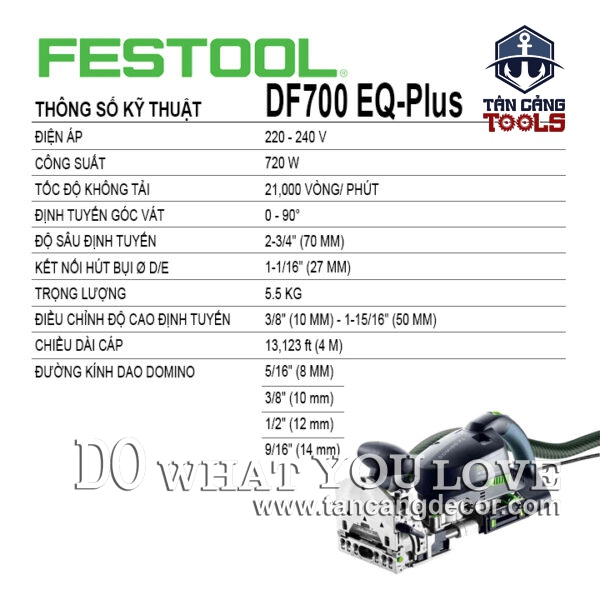 Alternative view of Máy Đục Mộng Domino XL Festool DF700 EQ-Plus