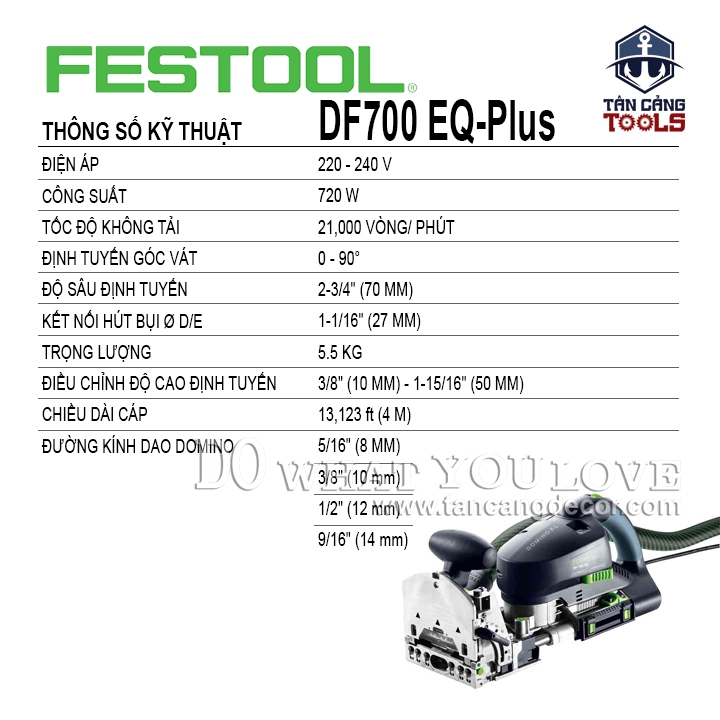 Máy Đục Mộng Domino XL Festool DF700 EQ-Plus - Ảnh 2