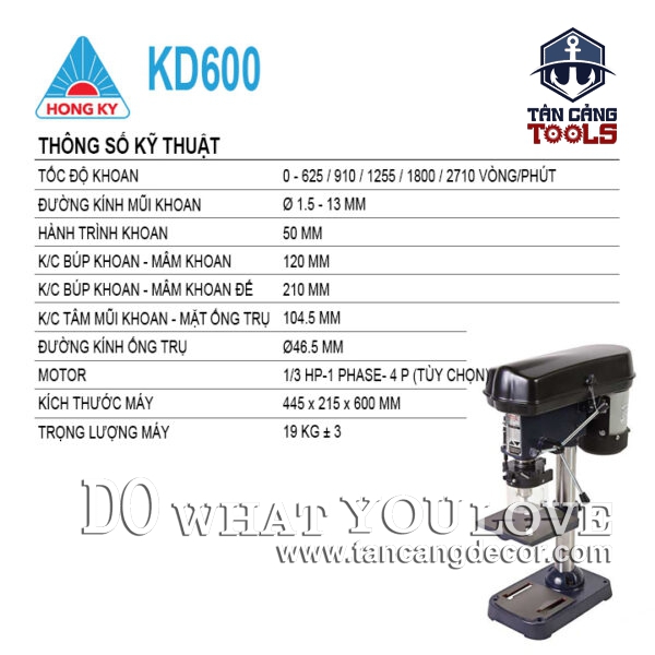 Alternative view of Máy Khoan Bàn Hồng Ký KD600 1/3HP