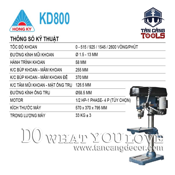 Alternative view of Máy Khoan Bàn Hồng Ký KD800 1/2HP