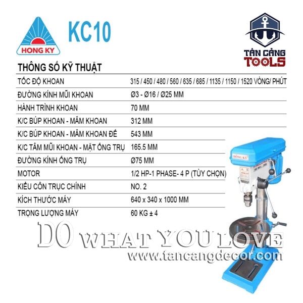 Alternative view of Máy Khoan Bàn Hồng Ký KC10 1/2HP (Khoan Côn)