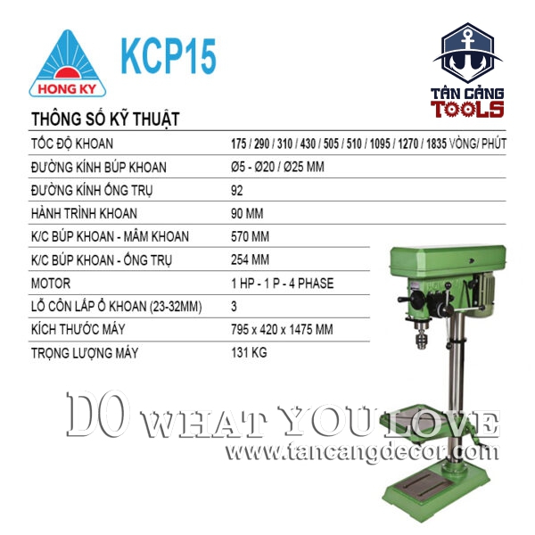 Alternative view of Máy Khoan Bàn Hồng Ký KCP15 1HP ( Khoan Côn )