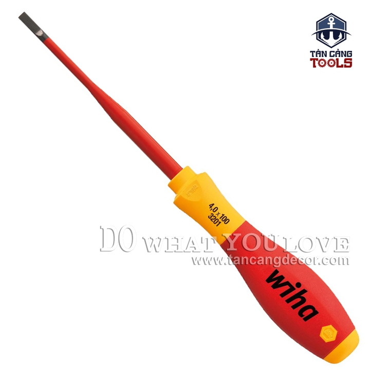 Tuốc Vít Đầu Dẹp SL4.0 100 mm Cách Điện 1000V Wiha 35390 - Ảnh 2