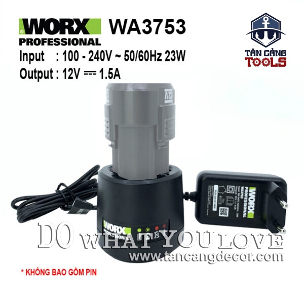Sạc Pin Worx WA3753 12V