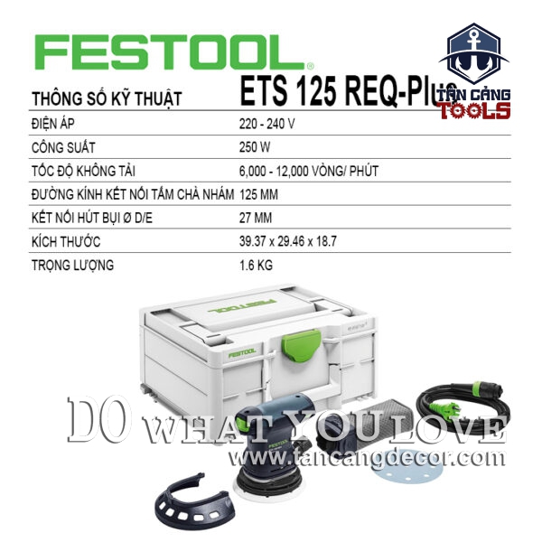 Alternative view of Máy Chà Nhám 125 mm Festool ETS125 REQ-PLUS 250W