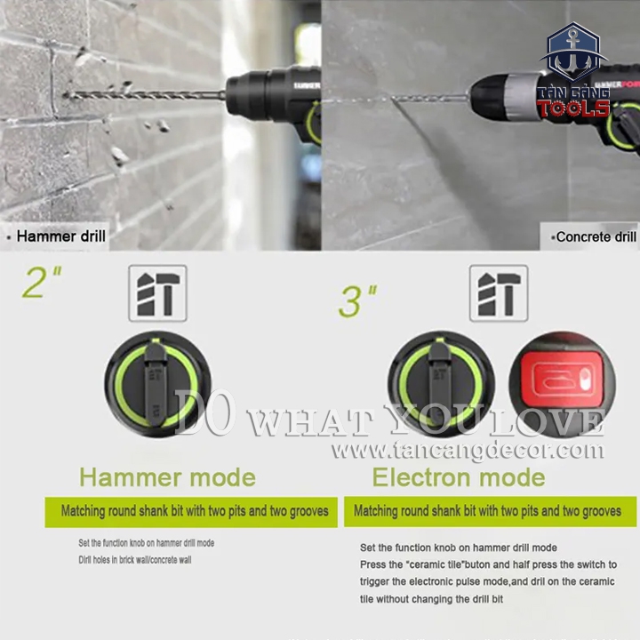 Combo Máy Khoan Bê Tông 2 Chế Độ Dùng Pin 20V Worx WU380S ( Thân Máy, 1 Pin 4.0Ah, 1 Sạc, Hộp Giấy ) - Ảnh 5