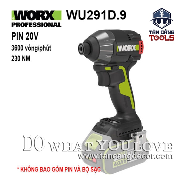 Máy Vặn Vít Dùng Pin 20V Worx WU291D.9 ( Thân Máy )
