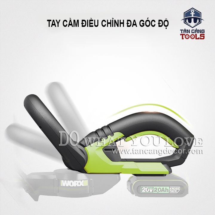 Máy Tỉa Hàng Rào 52 cm Dùng Pin 20V Worx WD254.9 ( Thân Máy ) - Ảnh 7