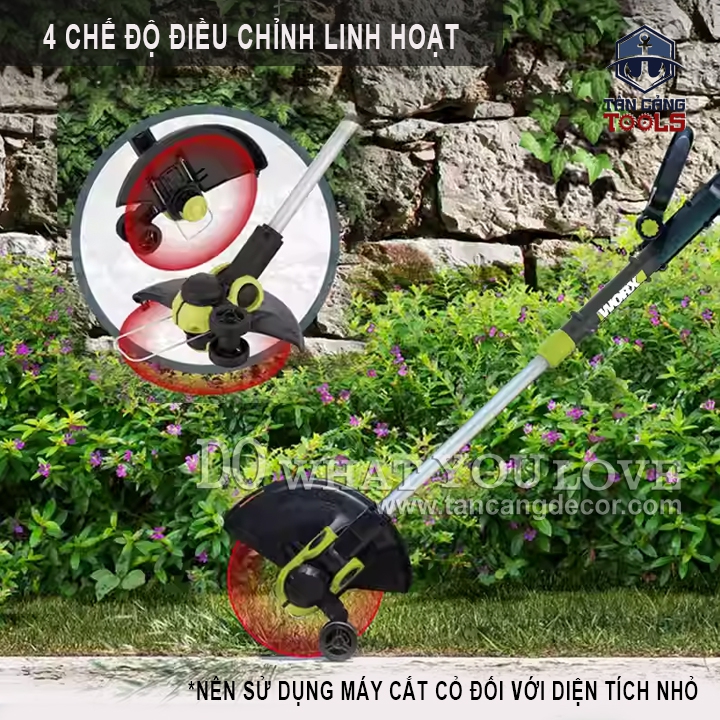 Máy Cắt Cỏ Dùng Pin 20V Worx WD163.9 ( Thân Máy ) - Ảnh 4