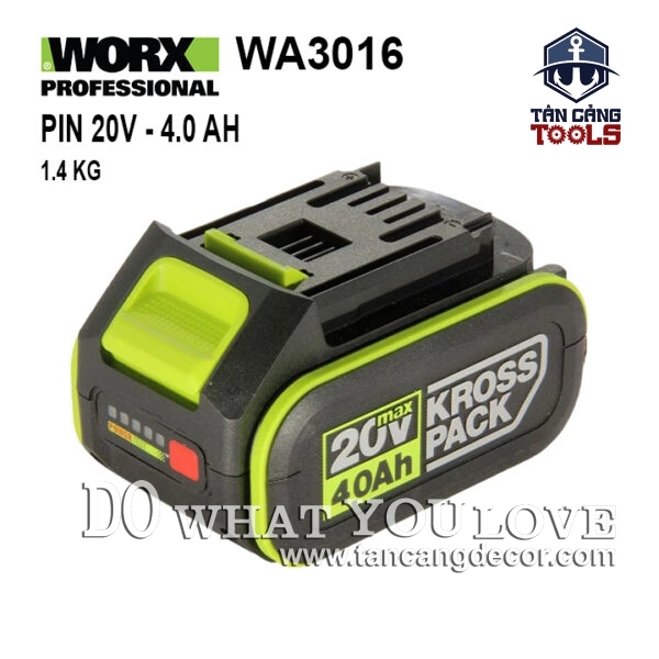 Pin 20V 4.0Ah Worx WA3016