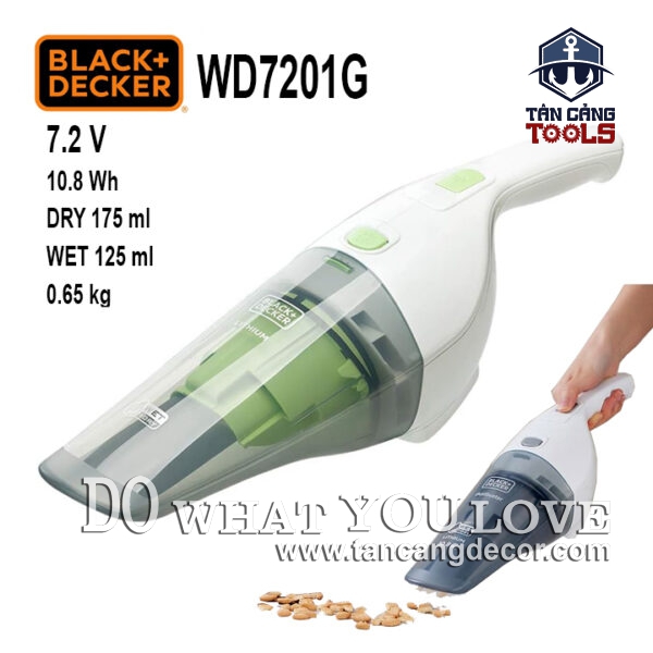 Máy Hút Bụi Khô, Ướt Dùng Pin Black & Decker WD7201G