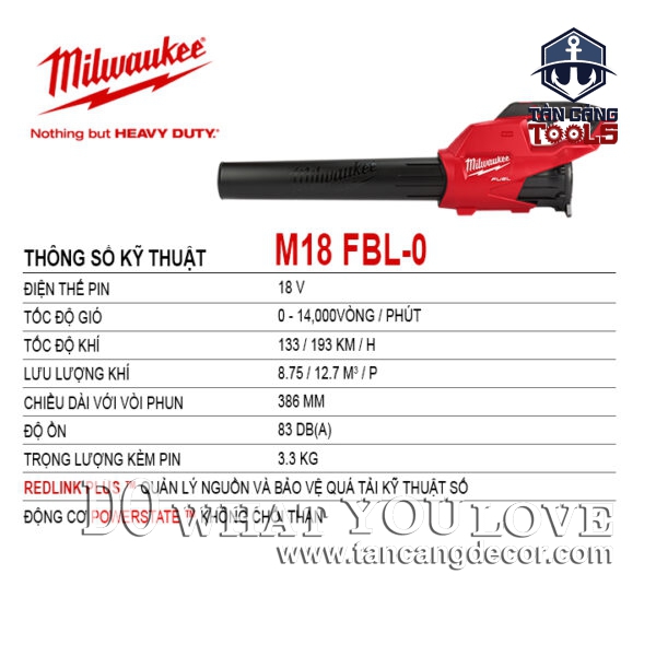 Alternative view of Máy Thổi Bụi Dùng Pin Milwaukee M18 FBL ( Thân Máy )