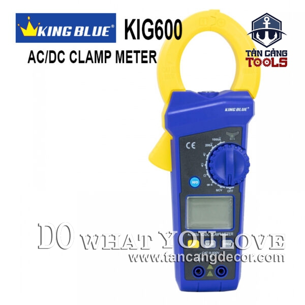 Ampe Kìm Đồng Hồ kẹp Dòng Vạn Năng 600V Kingblue KIG-600 Chuẩn CAT III
