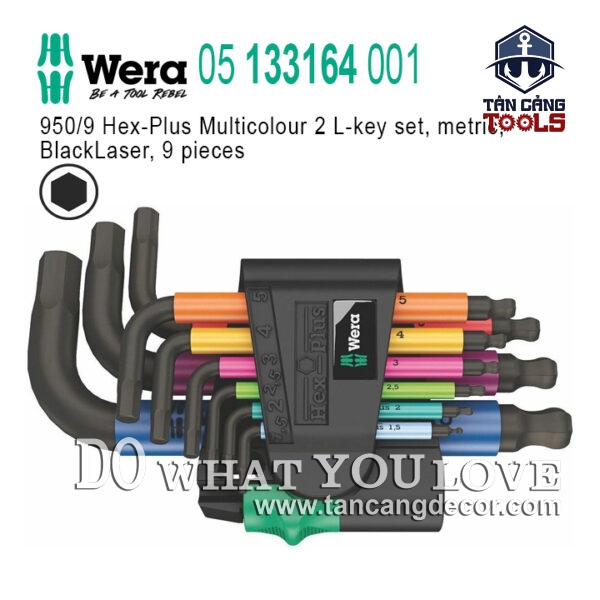 Bộ Lục Giác Ngắn 9 Chi Tiết Wera 05 133164 001