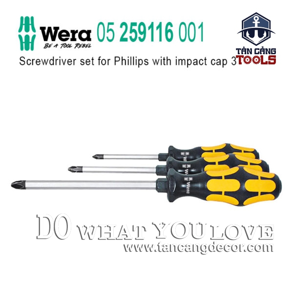 Bộ 3 Tuốc Vít Đóng Wera 05 259116 001