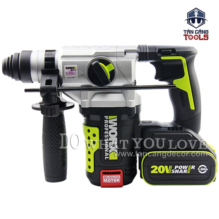 Máy Khoan Bê Tông Dùng Pin 20V Worx WU389.9 ( Thân Máy ) - Ảnh 3