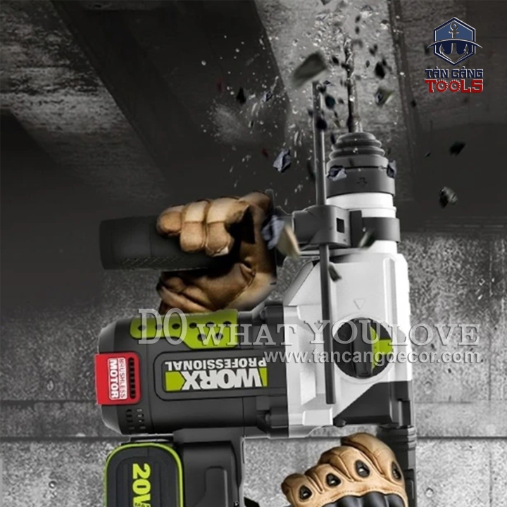Máy Khoan Bê Tông Dùng Pin 20V Worx WU389.9 ( Thân Máy ) - Ảnh 4