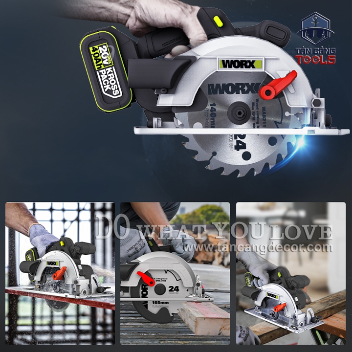 Máy Cưa Đĩa Dùng Pin 165 mm 20V Worx WU536.9 ( Thân Máy ) - Ảnh 3