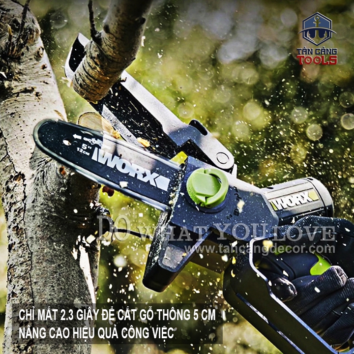 Máy Cưa Xích Dùng Pin 20V Worx WD331.9 ( Thân Máy ) - Ảnh 8