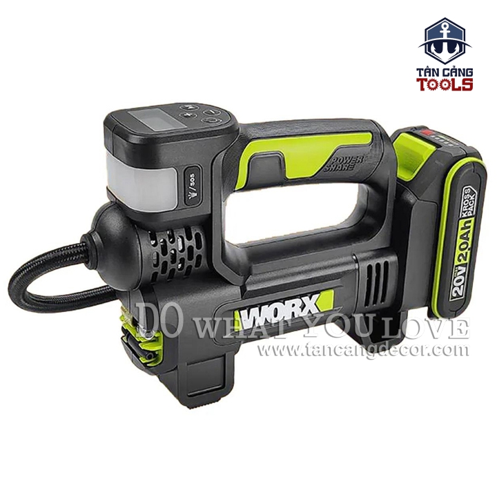 Máy Bơm Hơi Dùng Pin 20V Worx WU092.9 ( Thân Máy ) - Ảnh 3