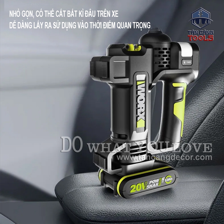 Máy Bơm Hơi Dùng Pin 20V Worx WU092.9 ( Thân Máy ) - Ảnh 7