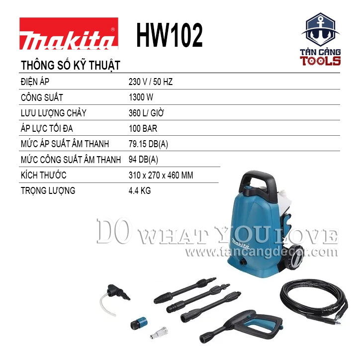 Máy Xịt Rửa Xe Cao Áp Makita HW102 1300W - Ảnh 2