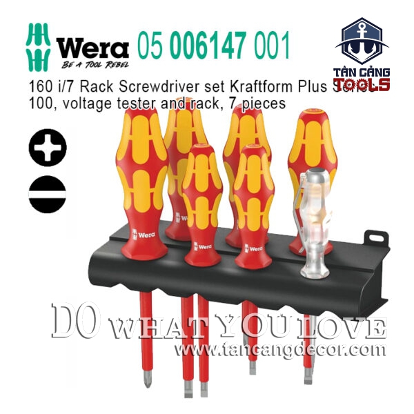 Bộ Tuốc Vít Cách Điện 1000V 6 Chi Tiết Và Bút Thử Điện Wera 05 006147 001