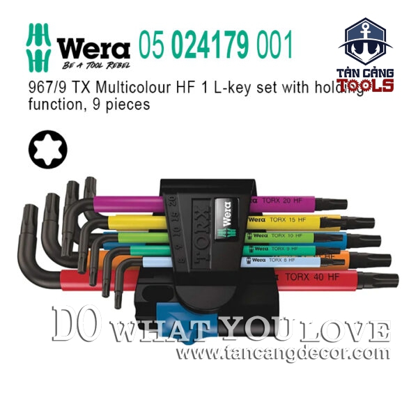 Bộ Lục Giác Hoa Thị 9 Chi Tiết Wera 05 024179 001