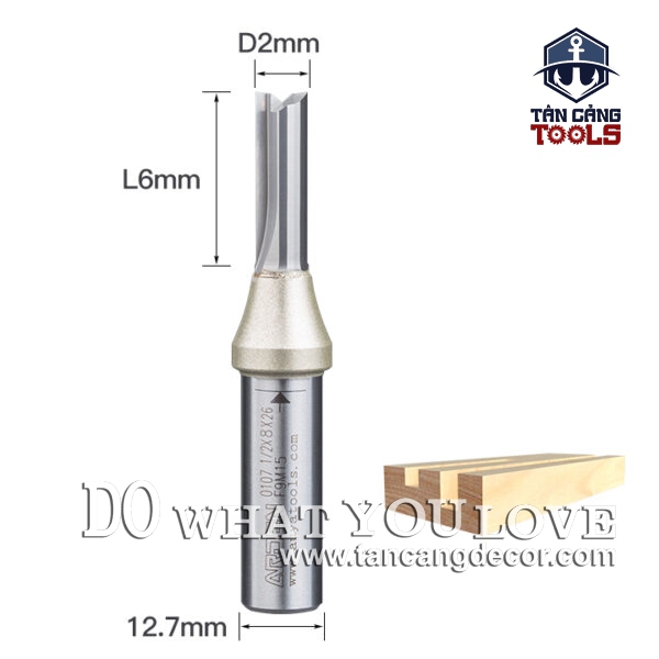 Alternative view of Mũi Router Arden CNC Móc Rãnh Arden 2 x 6 mm Cốt 12.7 mm Arden 0107
