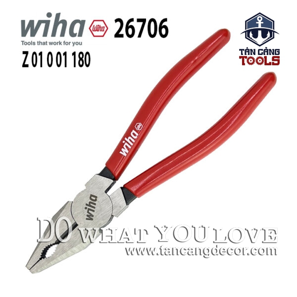 Kìm Đa Năng Cán Nhúng 180 mm Wiha 26706