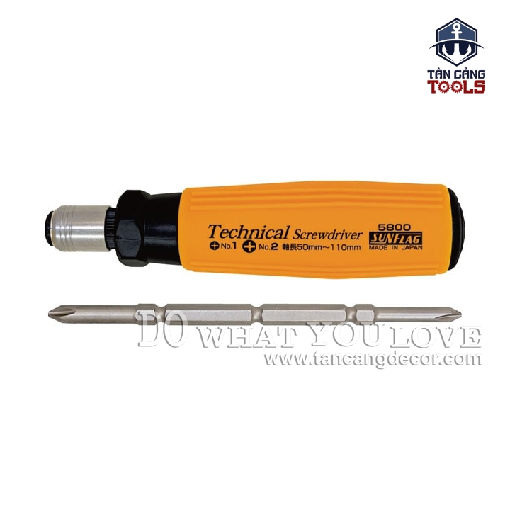Tuốc Vít 4 Cạnh PH1/PH2 Thay Đổi Chiều Dài Sunflag 5800 - Ảnh 2