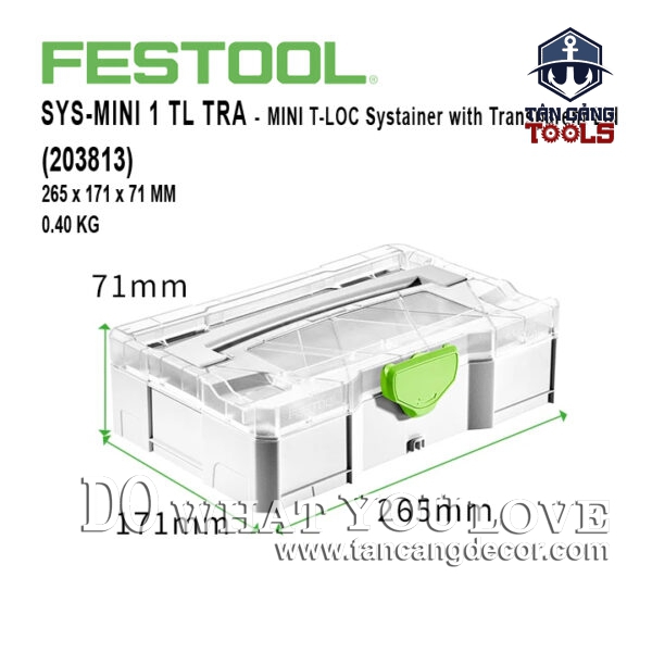 Hộp Đựng Dụng Cụ Festool SYS-MINI 1 TL TRA (203813)