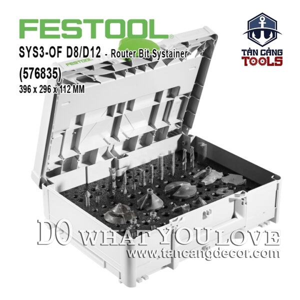 Hộp Đựng Dụng Cụ Festool Chuyên Mũi Phay SYS 3-OF D8/D12 (576835)