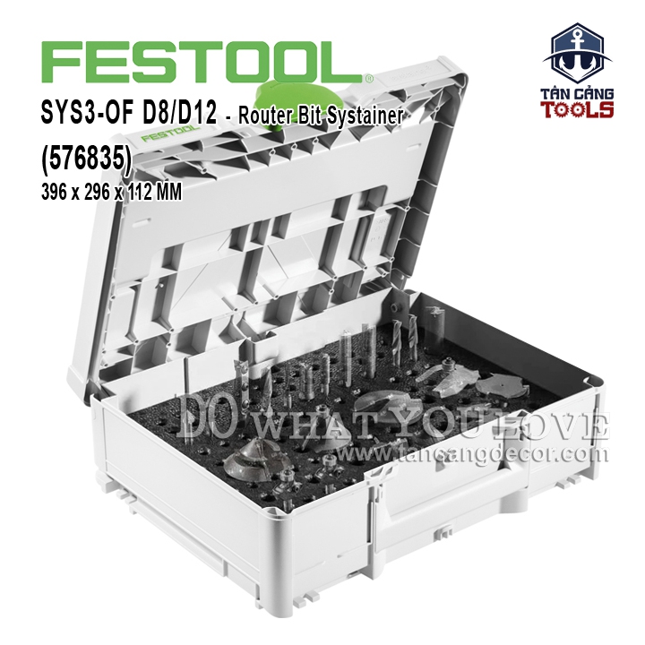 Hộp Đựng Dụng Cụ Festool Chuyên Mũi Phay SYS 3-OF D8/D12 (576835)