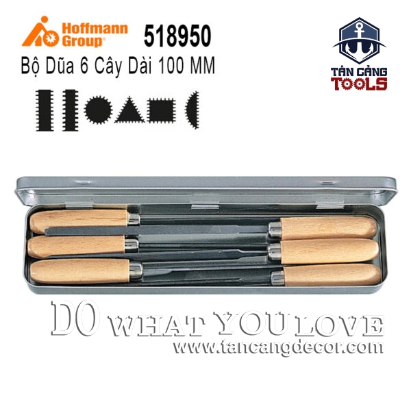 Bộ 6 Cây Dũa Dài 100 mm Hoffman Group 518950