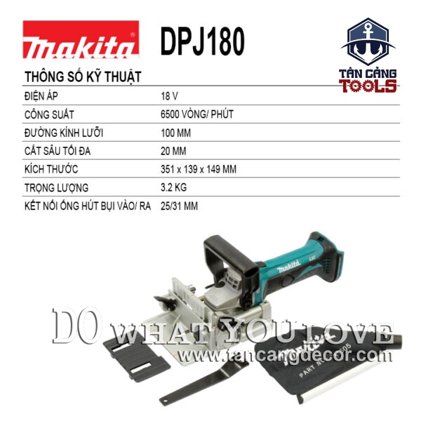 Alternative view of Máy Ghép Mộng Bánh Quy Dùng Pin 18V Makita DPJ180 ( Thân Máy )