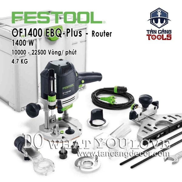 Máy Phay Festool Of 1400 EBQ-Plus Cốt 8 - 12.7 mm 1400W (576208)