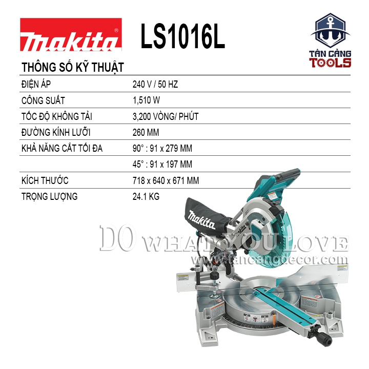 Máy Cưa Đa Góc Trục Trượt Makita LS1016 - Ảnh 2
