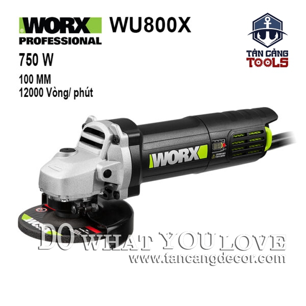 Máy Mài Góc 100 mm Worx WU800X 720W ( Công Tắc Đuôi )
