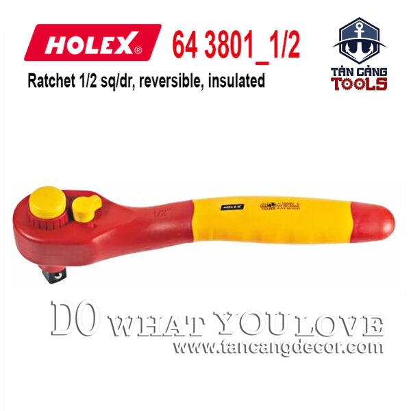 Cần Siết Tự Động 1/2 Inches 250mm Cách Điện 1000V Holex 64 3801