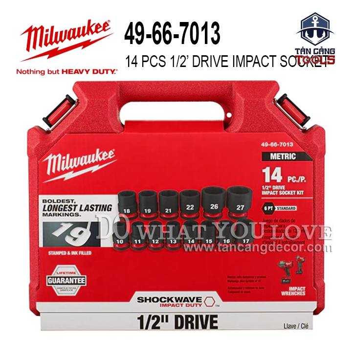 Bộ Đầu Tuýp Siết Bu Lông 1/2 inches 14 Chi Tiết Milwaukee 49-66-7013