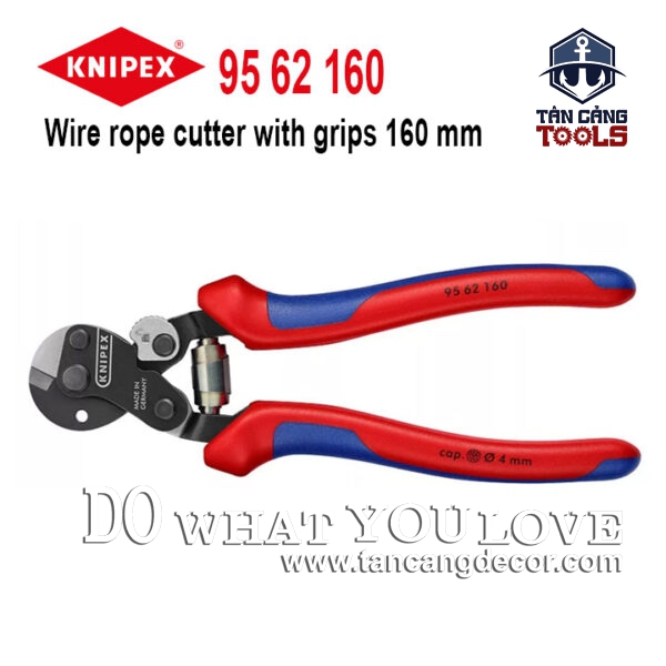 Kìm Cắt Cáp Sợi Thép 160 mm Knipex 95 62 160