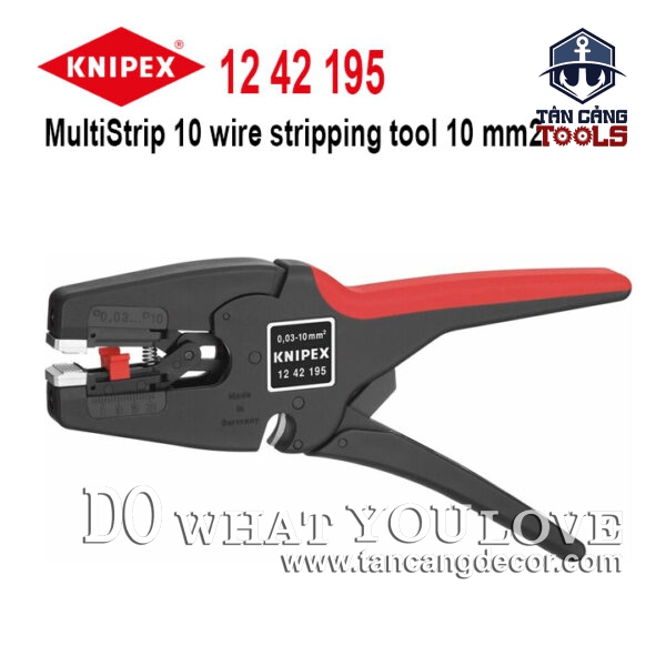 Kìm Tuốt Dây Đơn MULTISTRIP 10MM2 Knipex 12 42 195