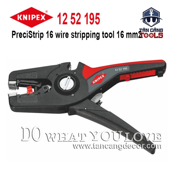 Kìm Tuốt Dây Đơn PRECISTRIP 16MM2 Knipex 12 52 195