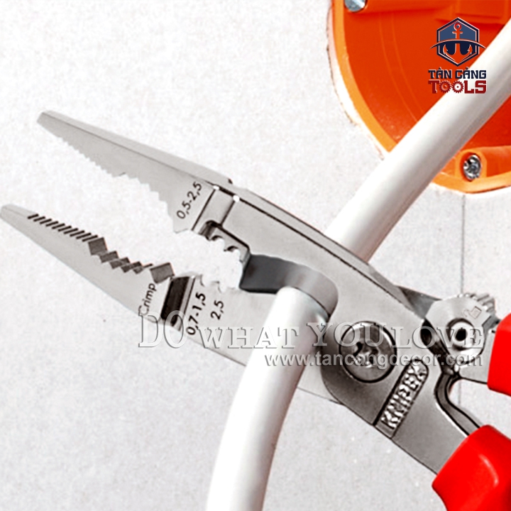Kìm Tuốt Dây Đa Năng 200 mm Cách Điện 1000V Knipex 13 96 200 ( Có Lò Xo ) - Ảnh 4