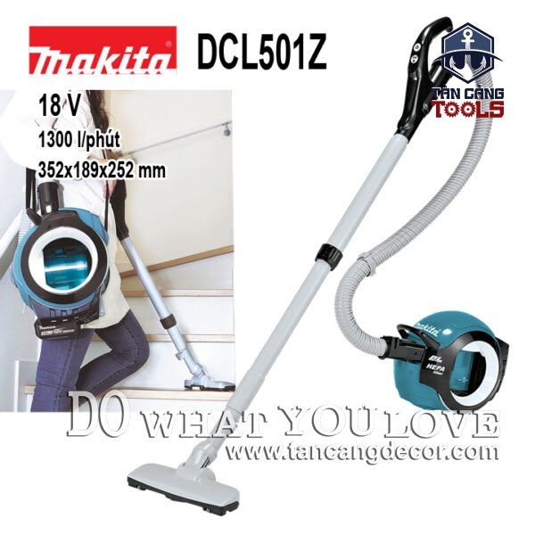 Máy Hút Bụi Li Tâm Dùng Pin Makita 18V DCL501Z ( Thân Máy )