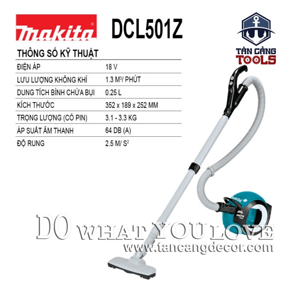 Alternative view of Máy Hút Bụi Li Tâm Dùng Pin Makita 18V DCL501Z ( Thân Máy )