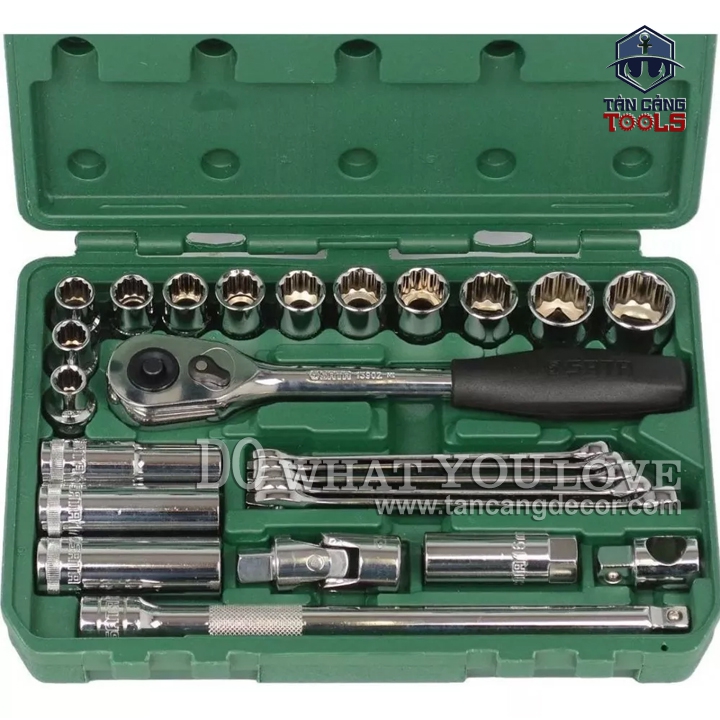 Bộ Tuýp Cần Siết Tự Động 1/2 Inches 25 Chi Tiết Sata 09506 - Ảnh 2